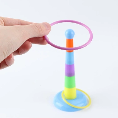 NAMSHEVA Hoop Toss Bộ trò chơi cổ điển giáo dục trí thông minh, nhẫn xếp chồng cho trẻ em Giá 32.340 VND 7