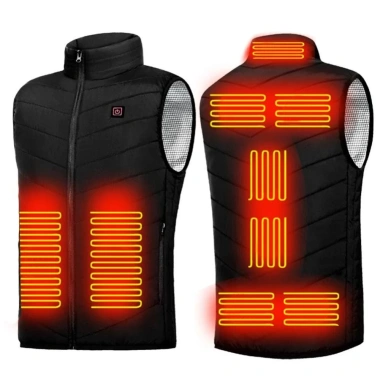 NAMSHEVA Khoác Sưởi Ấm Thông Minh USB 9 Vùng, Cỡ Lớn S-4XL, Sưởi Nhanh Mùa Đông