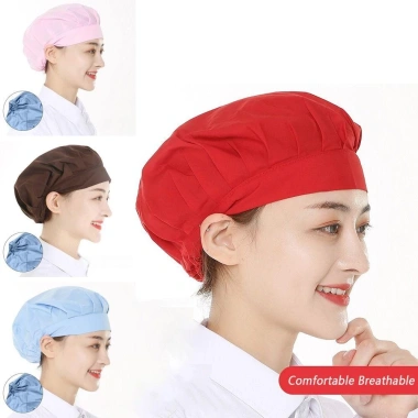 NAMSHEVA Mũ bọc tóc Cotton chống bụi, băng đô làm việc cho đầu bếp, phục vụ thực phẩm 6