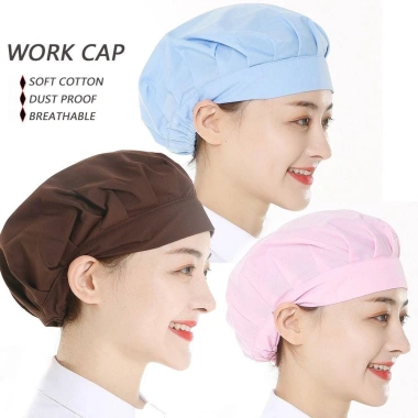 NAMSHEVA Mũ bọc tóc Cotton chống bụi, băng đô làm việc cho đầu bếp, phục vụ thực phẩm 7