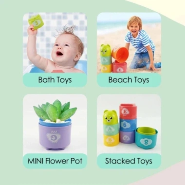 NAMSHEVA Nesting Fold Cup – Khối Số Phản Ứng Trí Não Xếp Ly Montessori, Đồ Chơi Giáo Dục Sớm Chất Lượng Cao, Giá 54.010₫ 6