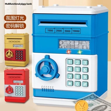Namsheva Ngân hàng heo đất nhựa 6 màu, đựng tiền, mã mật khẩu, máy ATM trẻ em 4