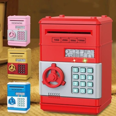 Namsheva Ngân hàng heo đất nhựa 6 màu, đựng tiền, mã mật khẩu, máy ATM trẻ em 8