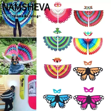 NAMSHEVA Nỉ Mũi Con Công Cú Bộ Đồ Cosplay Halloween Cánh Chim Động Vật Áo Khoác 151.690 VND