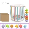 NAMSHEVA Rainbow Khối Đầy Màu 5 Kiểu Montessori Đồ Chơi Giáo Dục cho Bé 0-3 2