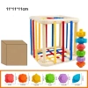 NAMSHEVA Rainbow Khối Đầy Màu 5 Kiểu Montessori Đồ Chơi Giáo Dục cho Bé 0-3 5