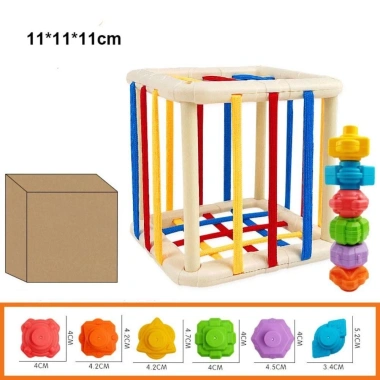 NAMSHEVA Rainbow Khối Đầy Màu 5 Kiểu Montessori Đồ Chơi Giáo Dục cho Bé 0-3 5 NAMSHEVA Rainbow Khối Đầy Màu 5 Kiểu Montessori Đồ Chơi Giáo Dục cho Bé 0-3 5