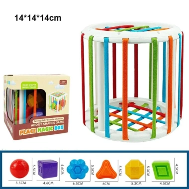 NAMSHEVA Rainbow Khối Đầy Màu 5 Kiểu Montessori Đồ Chơi Giáo Dục cho Bé 0-3