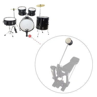 NAMSHEVA Trống Đạp Búa Len Nỉ: Bass Kick Drum Pedal Beater, Bộ Phụ Kiện