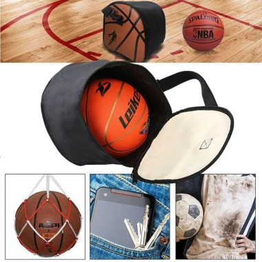 NAMSHEVA Túi đựng bóng rổ đàn hồi thể thao – Móc vai tháo rời, bền bỉ, hình tròn bé trai, giảm giá 140.832₫ 3