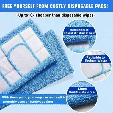 Namsheva Vải Lau Nhà Thay Thế Swiffer - Tấm Sợi Nhỏ Tái Sử Dụng, ướt/khô, Tháo Rời, Giá Ưu Đãi 80.676 VND 3