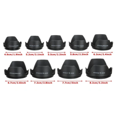NAMSHEVA Vít Ống Kính Hood Nhẹ Che Nắng Đa Năng DSLR Nikon Fuji Olympus - 40.920₫