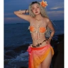 Nàng Cam San Hô – Bikini vỏ sò cam, tặng dây chuyền, 2 kẹp hoa, chip – 1,300,000₫ 6