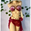 Nàng Tiên Ngọc Đỏ - Bikini Đỏ Rượu, Tặng Dây Chuyền Vỏ Sò, 2 Kẹp Hoa, Giá 1.2 Triệu