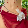 Nàng Tiên Ngọc Đỏ - Bikini Đỏ Rượu, Tặng Dây Chuyền Vỏ Sò, 2 Kẹp Hoa, Giá 1.2 Triệu 5