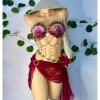 Nàng Tiên Ngọc Đỏ - Bikini Đỏ Rượu, Tặng Dây Chuyền Vỏ Sò, 2 Kẹp Hoa, Giá 1.2 Triệu 7
