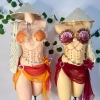 Nàng Tiên Ngọc Đỏ - Bikini Đỏ Rượu, Tặng Dây Chuyền Vỏ Sò, 2 Kẹp Hoa, Giá 1.2 Triệu 9