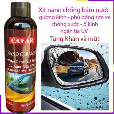 Nano Ceramic Chống Bám Nước, Ngăn UV - Dán Kính Chắn Gió, Gương Hậu, Xe, Vết Ố 2