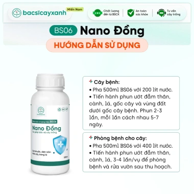 Nano Đồng Diệt Nấm Cây Trồng BS06 - Tẩy Rửa Vườn, Xanh Dày Lá, Giá 48k 8