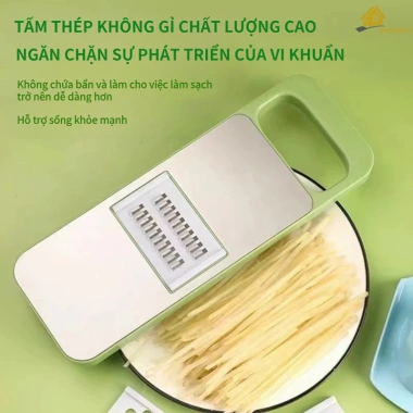 Nạo Rau Quả Đa Năng 6 Lưỡi Inox 304 Không Gỉ - Cắt Thái, Gọt, Bào Sợi, Tiện Dụng, An Toàn, Giá 45.000