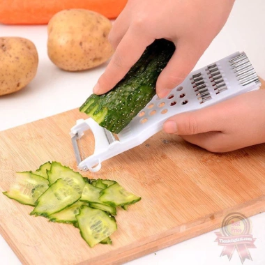 Nạo Vỏ Bào Sợi Rau Củ Quả Đa Năng 5in1 Bản Cao Cấp Lưỡi Dao Sắc Bén Giá 7.500 VND