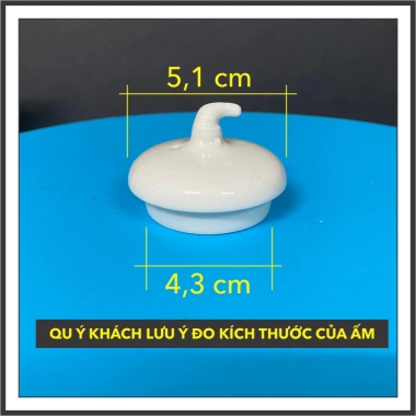 Nắp ấm trà sứ cao cấp, đo chuẩn, giá 23.000đ, giảm giá, mua lẻ nhanh 4