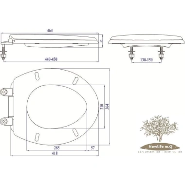 Nắp bệt bồn cầu Hàng Loại 1 - Kích thước chuẩn, Giá 73.000₫ giảm mạnh