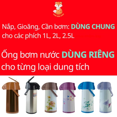 Nắp bơm nước Rạng Đông đa mẫu 2.045ST1E-2.545ST1E, thay bình 1-2.5L, chỉ 40.000
