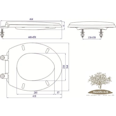 Nắp bồn cầu hàng loại 1 kích thước chuẩn – Giá ưu đãi 76.000₫, giảm mạnh