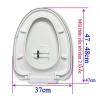 Nắp bồn cầu Krassen rơi êm cao cấp mũi nhọn cho bồn 1 & 2 khối nhựa PP nguyên sinh 10