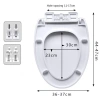 Nắp bồn cầu NAMSHEVA làm dày màu trắng kháng khuẩn, lắp đặt dễ dàng, giá chỉ 198.000đ 3
