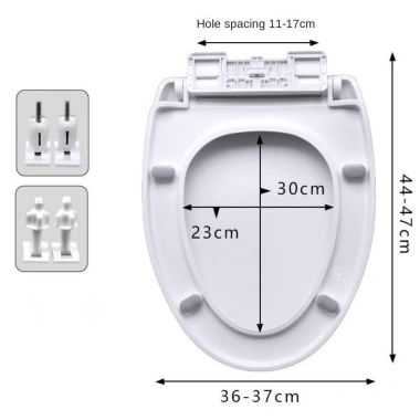 Nắp bồn cầu NAMSHEVA làm dày màu trắng kháng khuẩn, lắp đặt dễ dàng, giá chỉ 198.000đ 3 Nắp bồn cầu NAMSHEVA làm dày màu trắng kháng khuẩn, lắp đặt dễ dàng, giá chỉ 198.000đ 3