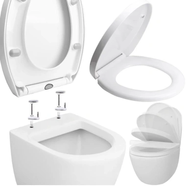 Nắp bồn cầu NAMSHEVA làm dày màu trắng kháng khuẩn, lắp đặt dễ dàng, giá chỉ 198.000đ 7 Nắp bồn cầu NAMSHEVA làm dày màu trắng kháng khuẩn, lắp đặt dễ dàng, giá chỉ 198.000đ 7