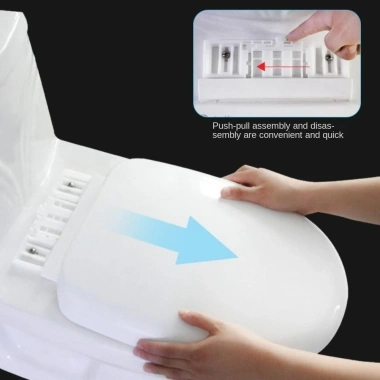 Nắp bồn cầu NAMSHEVA làm dày màu trắng kháng khuẩn, lắp đặt dễ dàng, giá chỉ 198.000đ 9 Nắp bồn cầu NAMSHEVA làm dày màu trắng kháng khuẩn, lắp đặt dễ dàng, giá chỉ 198.000đ 9
