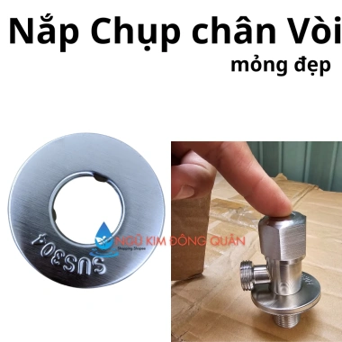 Nắp chụp vòi hồ Lavabo lạnh 21mm inox, ốp chân vòi van T F rumine - Giá 16.050