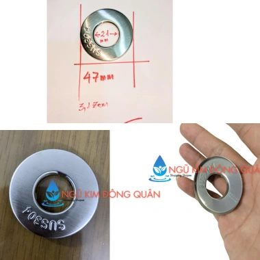 Nắp chụp vòi hồ Lavabo lạnh 21mm inox, ốp chân vòi van T F rumine - Giá 16.050 2