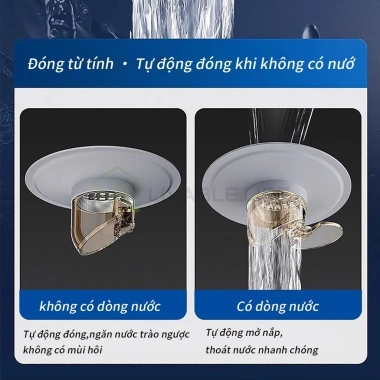 Nắp đậy cống sàn inox cao cấp viền silicon kín - Thoát nước nhanh, ngăn mùi, chống côn trùng - Giá ưu đãi 67.900₫ 3