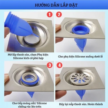 Nắp Đậy Cống Silicon 10.000₫ - Ngăn mùi hôi, Bịt Ống Cống & Ống Thoát Nước, Dùng cho nhà tắm, nhà vệ sinh 4