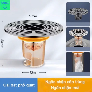 Nắp Đậy Cống Thoát Nước Sàn Nhà 33-45mm Chất Lượng Cao Giá 15.900 VND