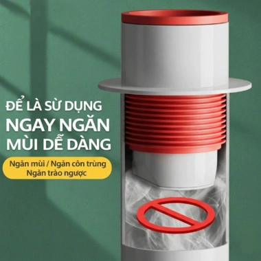 Nắp Đậy Ngăn Mùi Vi Khuẩn Đỏ 50-75mm - Chống Mùi, Diệt Vi Khuẩn, Giá 22.400₫ 2