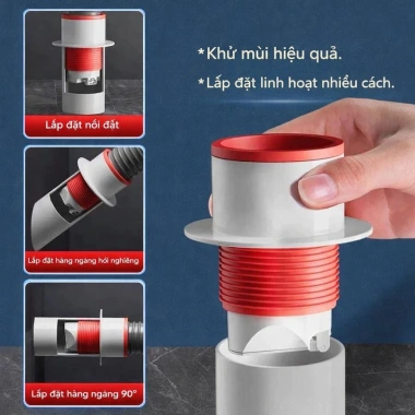 Nắp Đậy Ngăn Mùi Vi Khuẩn Đỏ 50-75mm - Chống Mùi, Diệt Vi Khuẩn, Giá 22.400₫ 4