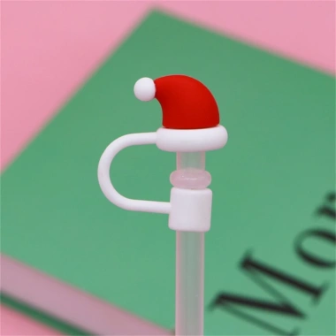 Nắp Đậy Ống Hút Silicone Dễ Thương Họa Tiết Giáng Sinh Bảo Vệ An Toàn Giá 32.010₫