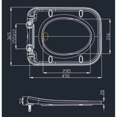 Nắp ngồi bồn cầu American Standard vuông cao cấp - Giá chỉ 985.215đ