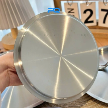 Nắp nồi inox 304 vung cho nồi chảo đúc nguyên khối size 16-28cm, chỉ 149.000₫ 4