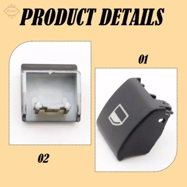 Nắp nút công tắc cửa sổ điện 4 miếng Lắp đặt dễ dàng, phụ tùng thay thế, phụ kiện ô tô, giảm giá 195.800 VND