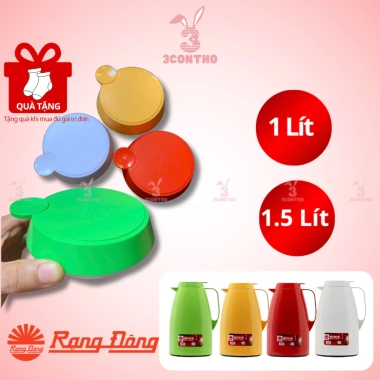 Nắp phích 1 Lít/1.5 Lít 1.045N1E Rạng Đông - nút nhựa, gioăng ron, thay thế bình giữ nhiệt 1.000ml