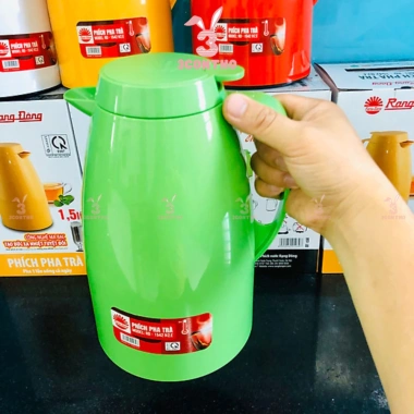 Nắp phích 1 Lít/1.5 Lít 1.045N1E Rạng Đông - nút nhựa, gioăng ron, thay thế bình giữ nhiệt 1.000ml