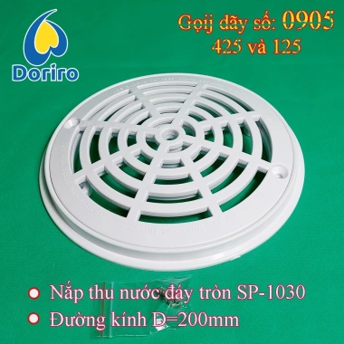 Nắp thu nước đáy/hồ bơi SP-1.030 hình tròn D20cm - Giá 128.000₫ giảm 28.160₫