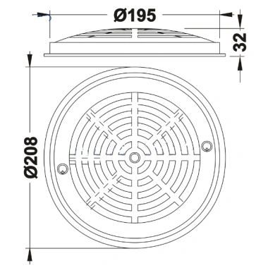 Nắp thu nước Hayward SP1.030 D200mm – Đáy hồ bơi, mương tràn, rãnh xã tràn, giảm giá 22% chỉ 119.000₫