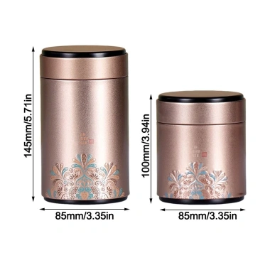 NAPKERY Bình Trà Thiếc Tròn, Hộp Bảo Quản Đậu Cà Phê Chống ẩm, Dung tích lớn, Di động - Giá ưu đãi 71.170 VND 2